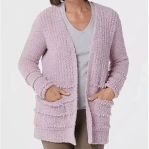 Barefoot Dreams Soft Pink CozyChic Boardwalk Cardigan XL